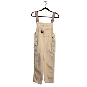 Women’s Small cute neutral overalls creamy beige